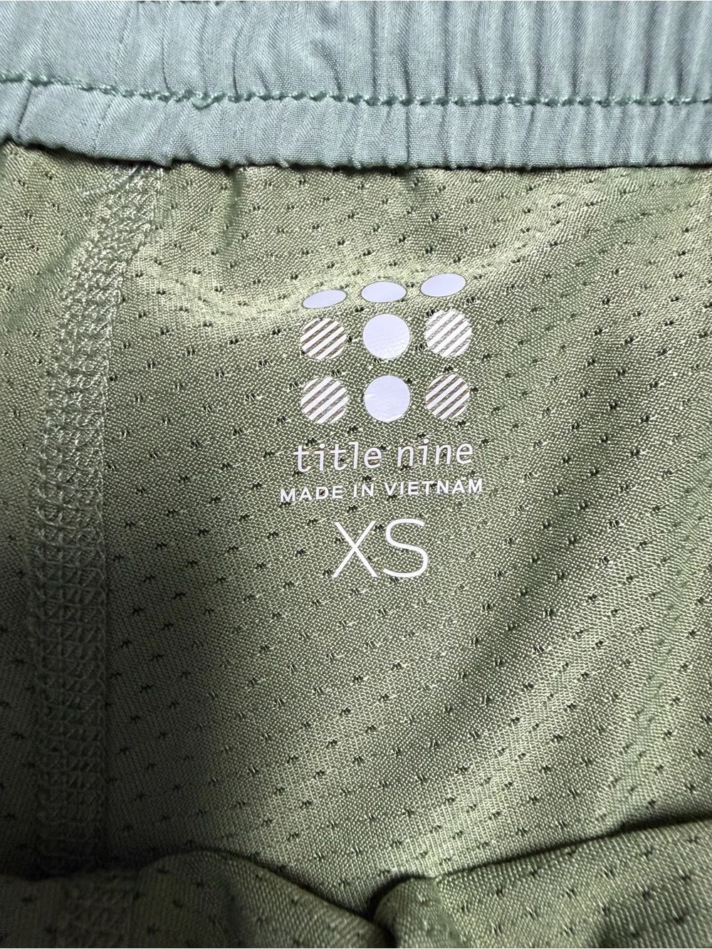 Title Nine Bidwell Olive Green Drawstring Skort women’s size XS